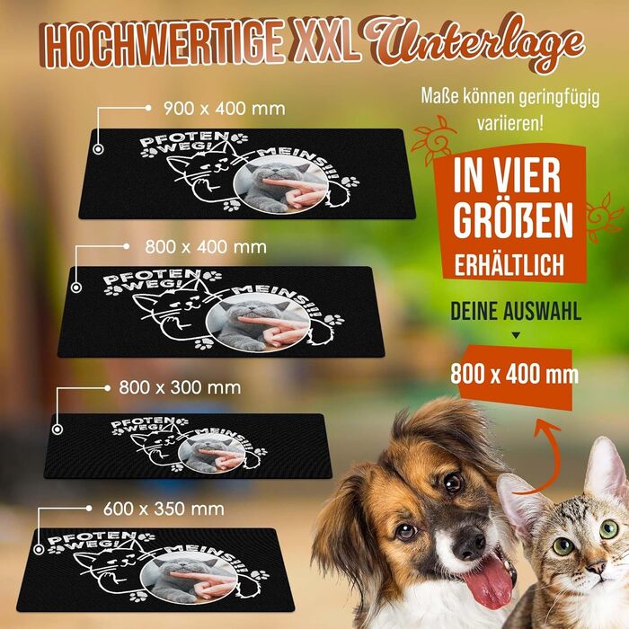 Персоналізована килимок для годування котів з фотографією - 