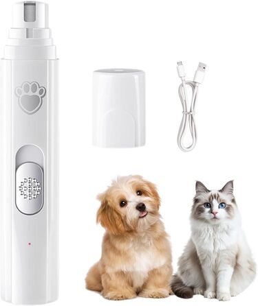 Електричний точило для кігтів собак KrallenSchleifer Pro Set - безболісне точило для собак великих, середніх та малих порід (білий)