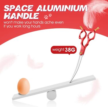 Професійна ножиця для грумінгу собак та котів Purple Dragon 6.5