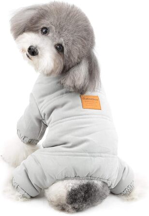 Теплий махровий халат для маленьких собак та котів, халат-піжама для чихуахуа, теплий флісовий халат, осінньо-зимовий одяг для собак, розмір XXL (спина 40 см, груди 52 см), сірий