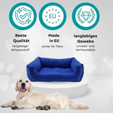 Ліжко для собак та котів Odolplusz, зелений, середній (70x60 см) | М'яке ліжко-корзина з бортиками