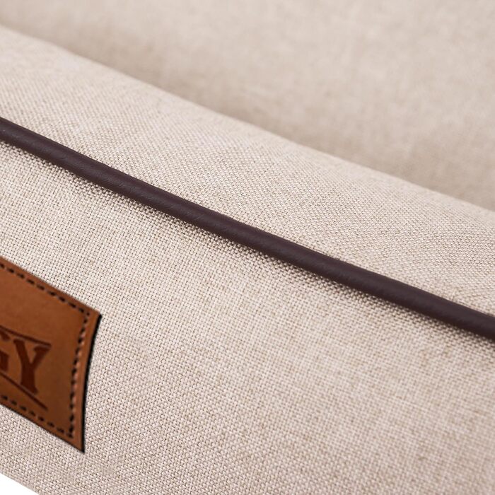 Ліжко для собак DOGGY, XXL, 106 x 80 см, бежеве, екологічне полотно