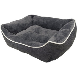Ліжко для собак Nobby Komfortbett Classic ARNO, прямокутне, сіре, 62x50x17 см