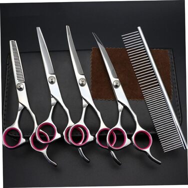 Набір професійних ножиць для грумінгу тварин Angoily: ножиці для собак та котів, ножиці для стрижки, ножиці для догляду за шерстю, гребінець