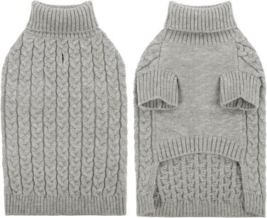 Теплий в'язаний пуловер для собак CITE TOILE різних розмірів, сірий