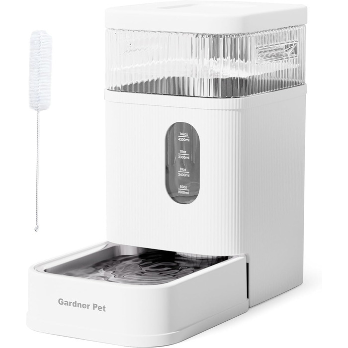 Автоматичний диспенсер води для собак та котів Gardner Pet - годівниця з нержавіючою сталею, велика ємність (8.5L), без електроенергії, BPA-free