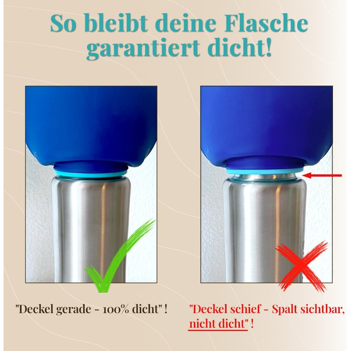 Гіззі® Поїлка для собак - пляшка для прогулянок, не протікає, з нержавіючої сталі, 2 розміри + м'яке рушник для собак | Поїлка для собак, 500 мл, блакитний океан
