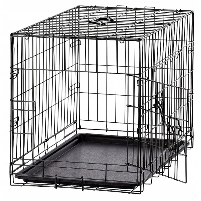 Металевий транспортний клітка-вольєр для собак Anytech, 121x74x82 см, розмір XXXXL