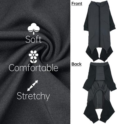 Комбінезон для собак, теплий, вітронепроникний, для маленьких, середніх та великих порід (L, сірий)