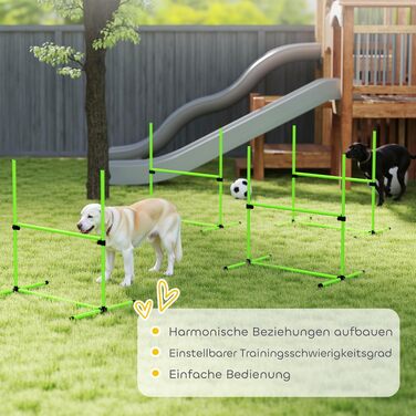 Набір для дресирування собак PawHut Agility: комплект обладнання з 12 конусами (Зелений, 99x65x94 см)