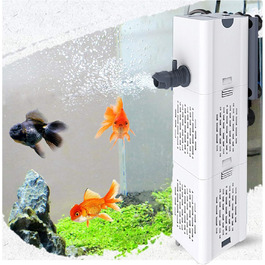 Leise Aquarium Innenфильтр 4в1: акваріумний фільтр, 500-1800 л/год, помпа, аерація, хвильовий генератор для акваріумів 20-1500 л (6W)