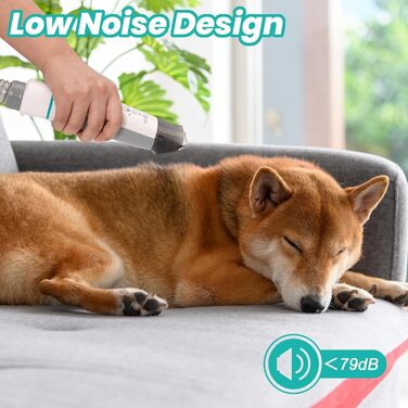 Набір для догляду за собаками з вакуумом та машинкою для стрижки - 13000Pa, 7-в-1 професійний набір для видалення шерсті, тихий, 1л контейнер для сміття, включає шліфувальник для нігтів (для котів/собак)