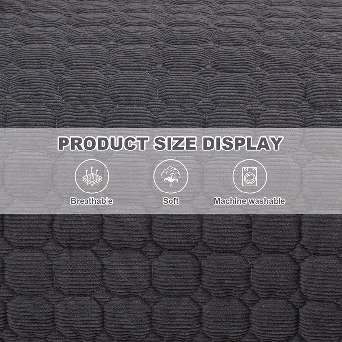 Захисний чохол для дивана LiveGo для домашніх тварин, м'який, антиковзаючий, 90x90x12 см, темно-сірий