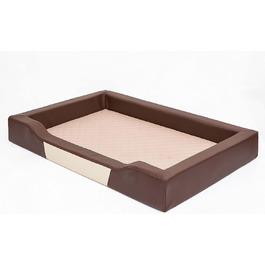 колір: braun eco-leder, бежевий матрац