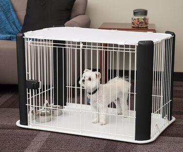 Клітка для собак IRIS, чорна, з дроту