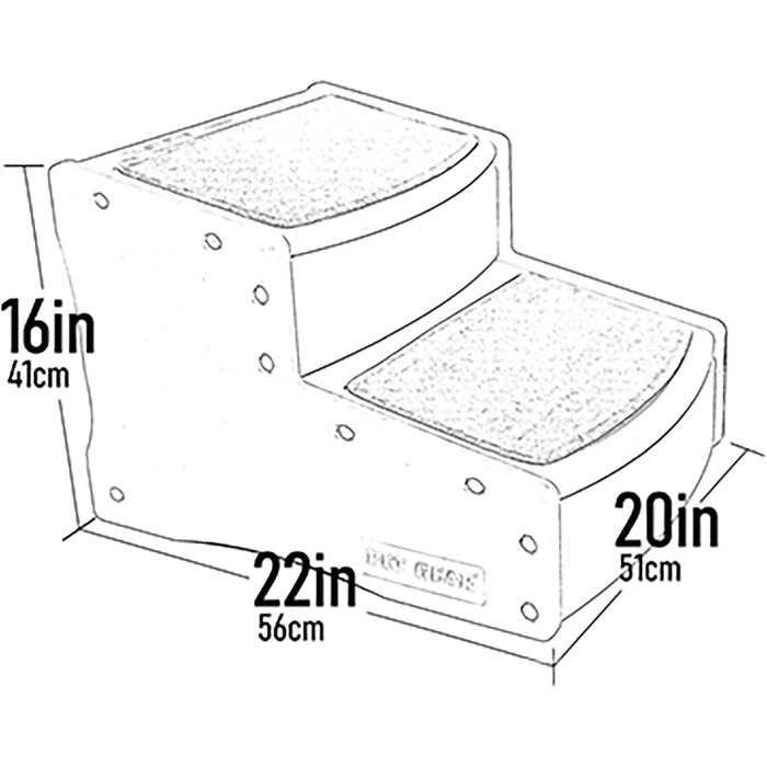 Драбина для тварин Pet Gear Easy Step II, 2 сходинки, екстраширока, до 90 кг, для собак і котів, знімний та миючий килимок, легка збірка, колір еспресо