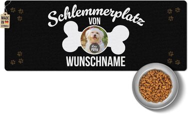 Персоналізований килимок для годування собак з ім'ям та фото - Royal, 80 x 30 см, нековзний
