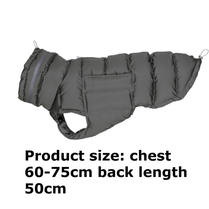 Зимові куртки для собак, водонепроникні та вітронепроникні - тепла сіра куртка для тварин