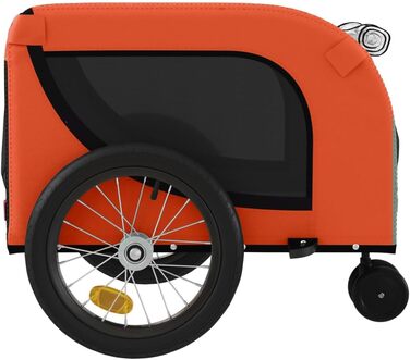 Причіп для тварин на велосипед, жовто-чорний, Oxford та залізо (125 x 63 x 66 см)