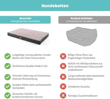 Ортопедичне ліжко для собак Balu, XXL (120x100 см), коричневе, з пам'яті ефекту, дихаюче, нековзне, знімний чохол