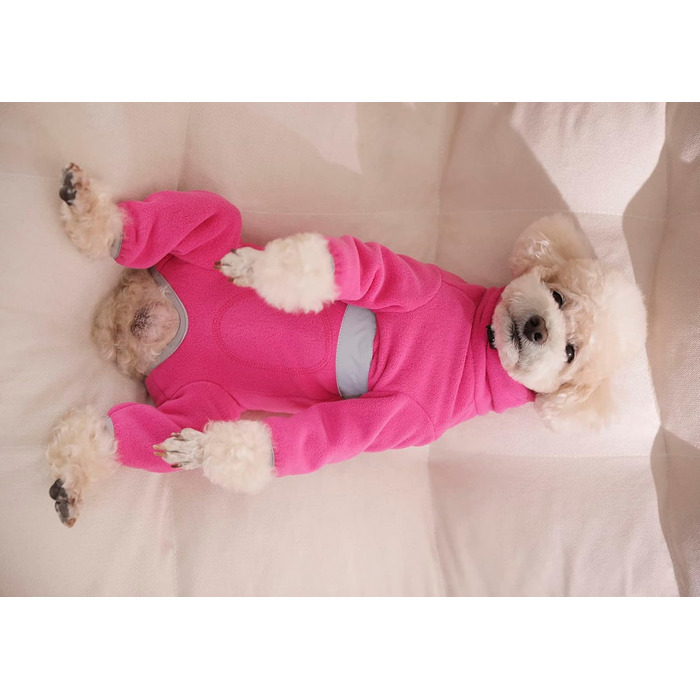 Зимовий комбінезон для собак YRRYGN, теплий флісовий костюм з кільцем D, для маленьких собак, світло-коричневий, розмір L (Hot Pink, XL)