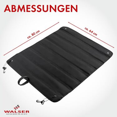 Захист вантажного простору Walser, килимок для захисту бампера та багажника, чорний 80x64 см