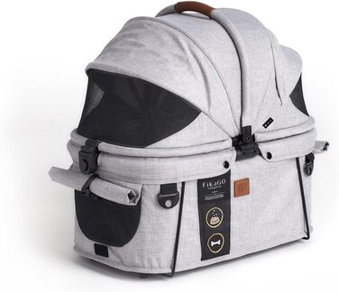 FIKAGO Сумка-переноска для собак та котів Sway – стильна, безпечна та складана переноска для тварин (Сірий Хаскі)