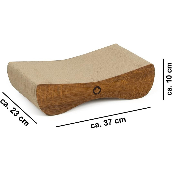 Котячий когтеточки Satellite Small - чорний, з котячою м'ятою, 37x10x23 см