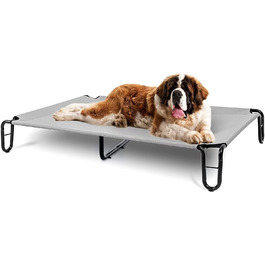 Підняте ліжко для собак BestVida, велике, 122x83,8x20,3 см, сіре