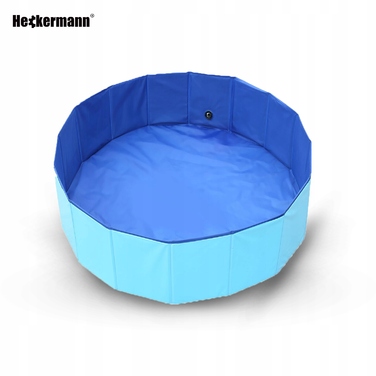 Складаний басейн для собак Heckermann, 160x30 см, світло-блакитний