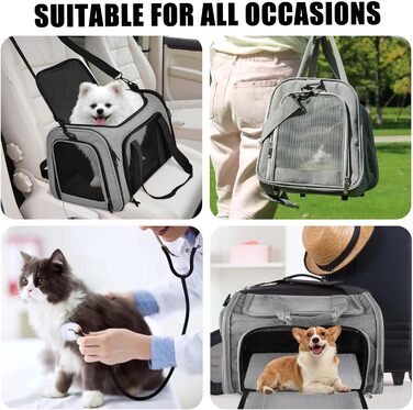 Транспортна переноска для кота/собаки Katzentransporttasche, 40x25x25 см, складана, з плечовим ременем, до 3 кг