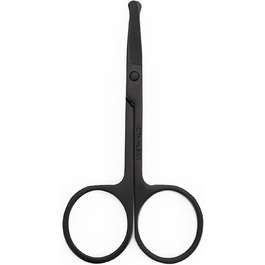 Професійна фeльшерська ножиці для собак та котів EWANTO - безпечна, з округлою кінчик, для грумінгу обличчя та лап. Чорний колір, нержавіюча сталь