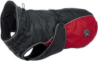 HUNTER Hundemantel Uppsala Allrounder - антрацит/червоний, водо- та вітронепроникний, знімний підклад, світловідбиваючі вставки, еластичні фіксатори, оптимальна посадка, розмір 35