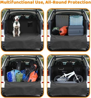 Захисний килимок у багажник для автомобіля для тварин KYG, чорний (XL+ 2 кишені)