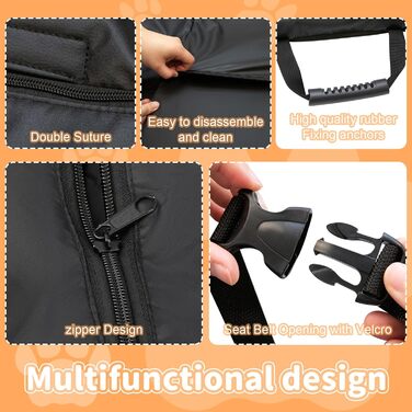 Захист для автосидіння собаки, чорний - CISSIYOG