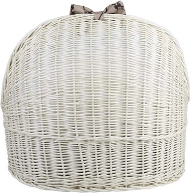 Кремова плетена хатинка для тварин з лози e-wicker24
