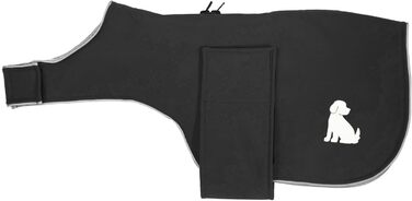 Водонепроникний жилет для собак Softshell з порталом для повідка та клямкою (S, Чорний)