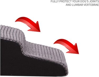 Сходинки для котів та собак Yanman 2 сходинки, для дивану, з щільного пінопласту, знімний чохол, бежевий