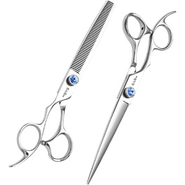 Професійна шерстьрізка для собак та котів, 7 дюймів, японська сталь VG10, 50 зубців, безпечна, безшумна, з тупим кінчиком