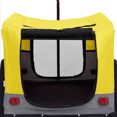 Причіп для собак на велосипеді vidaXL 2в1, жовтий – причіп-візок для собак, жовтий