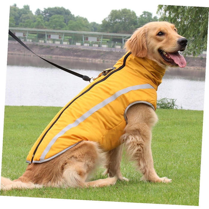 Жовтий дощовик для цуценят Hohopeti з міцного матеріалу, з підкладкою, для прогулянок у дощ