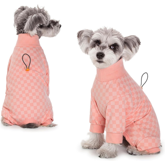 Теплий флісовий зимовий одяг для собак - піжама, комбінезон, тепла куртка для малих та середніх собак (X-Small, рожевий)