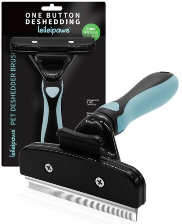 Щітка для собак та котів - для видалення підшерстя та линяння, самоочисна, ергономічна, проти ковзання