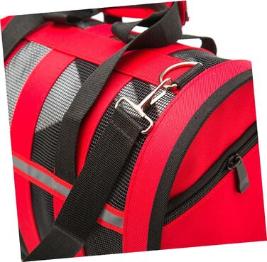 Прозора регульована переноска для домашніх тварин Toddmomy з сітчастою конструкцією, дихаюча та міцна. Маленька переноска для собак на винос з регульованим плечовим ременем. Практична переноска для транспортування.