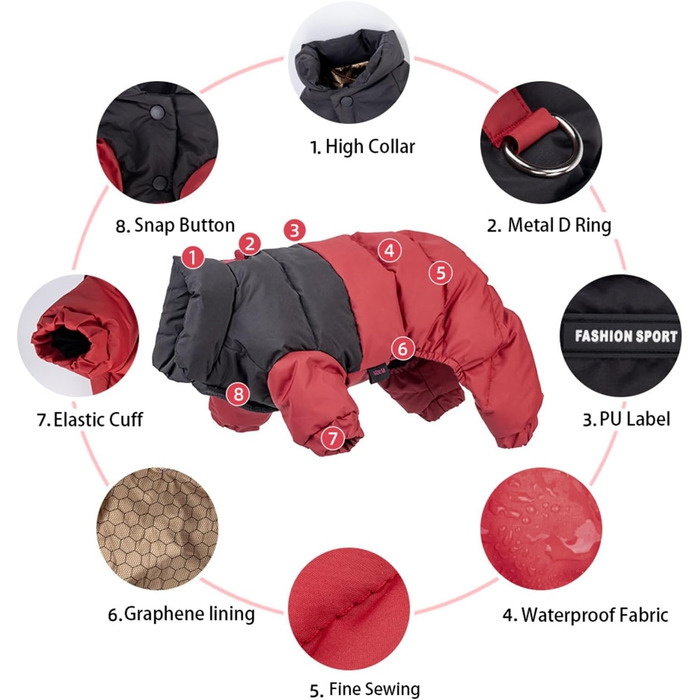 Тепла зимова куртка для собак - водонепроникний костюм для маленьких та середніх собак (жовтий, M)