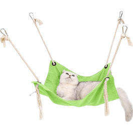 Гамак для кота, лежанка-переноска, гамак-ліжко для котів, тхорів, щурів, кроликів, маленьких собак та інших домашніх тварин. Розмір 47x47 см (зелений)