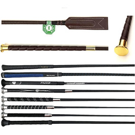 Плетена батигувка для верхової їзди (60 см, гнучка, штучна шкіра, коричнева)