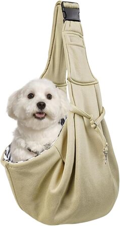Сумка для собак | Дихаюча переноска для маленьких собак – регульовані плечові та нагрудні ремені, легке аксесуар для вигулу, подорожей, щоденних прогулянок, хакі