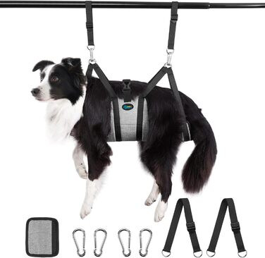 Гамак для собак Ownpets з 4 гачками для миття, грумінгу та стрижки нігтів