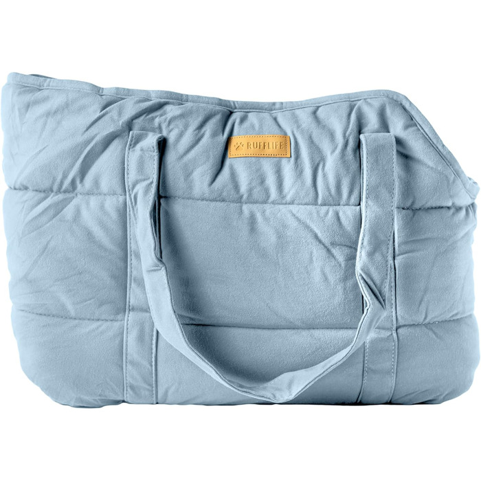 NoblePup Сумка-переноска для тварин, зручна, плюшева, з надійним кріпленням ремінця, легка, для маленьких собак та цуценят, кремово-блакитна